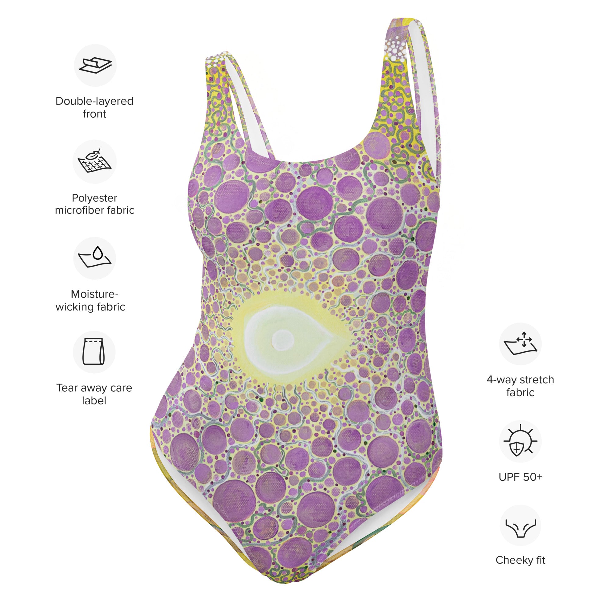 Purple Bloom One-Piece Swimsuit
