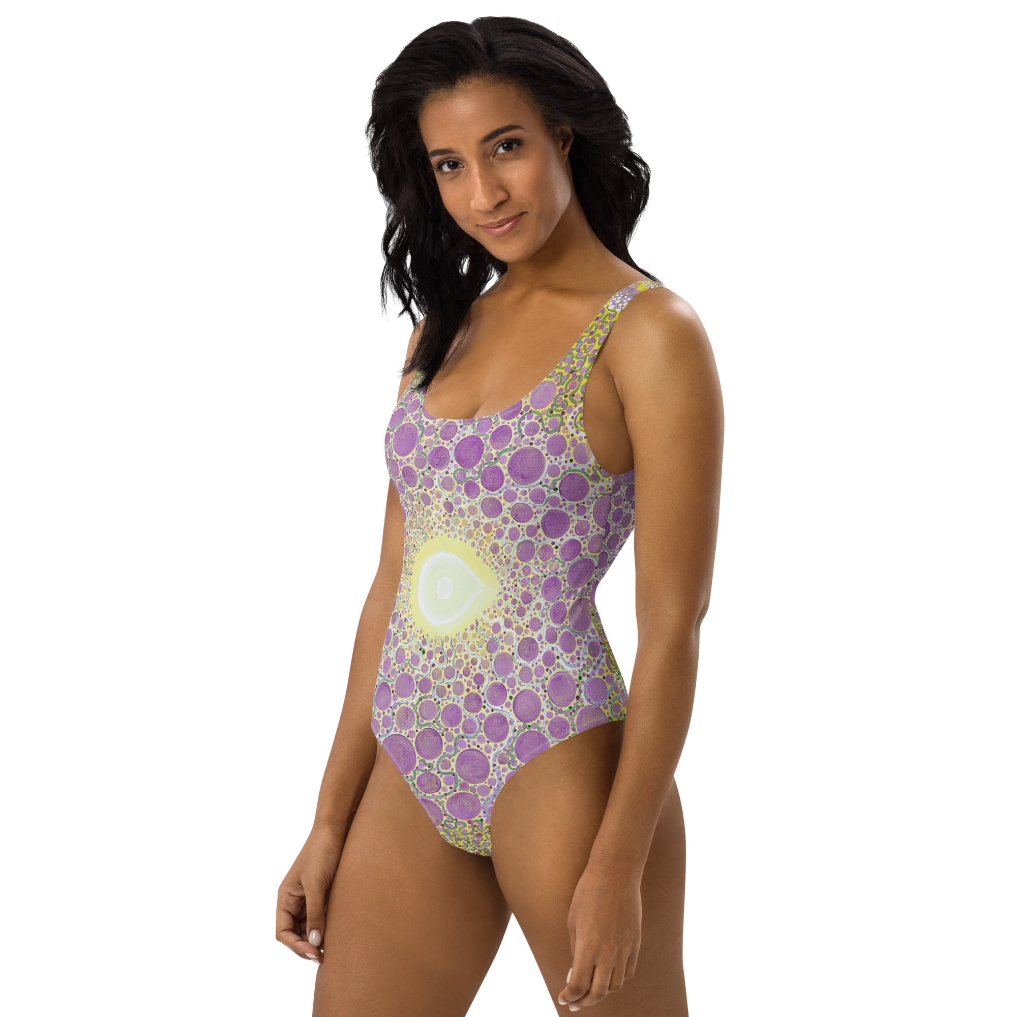 Purple Bloom One-Piece Swimsuit