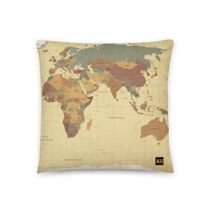 Vintage Global Influence Throw Pillow