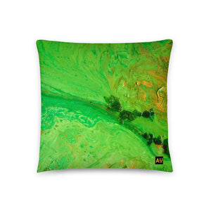 Green Agate Throw Pillow