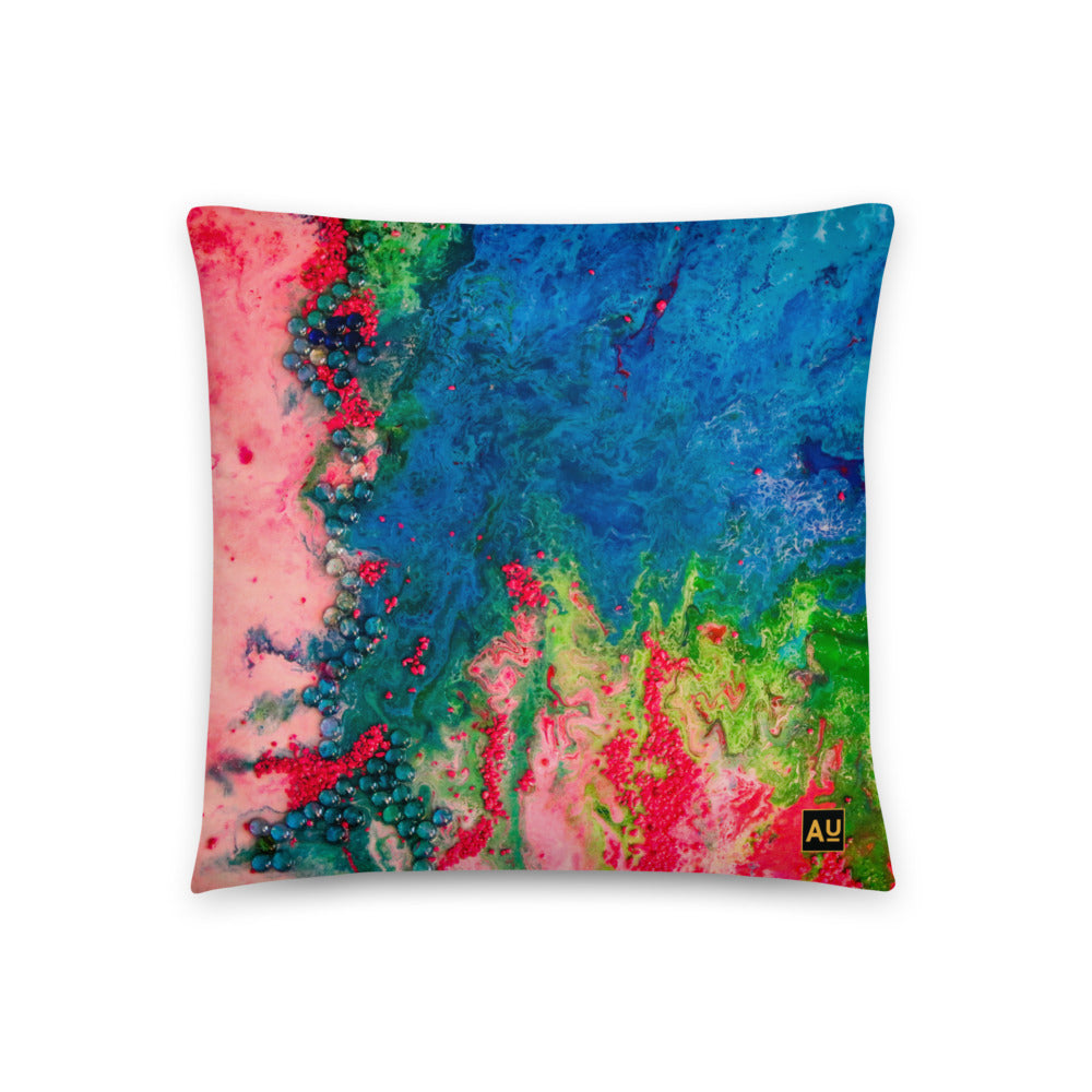 Flowing Marble Throw Pillow