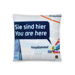 You Are Here Munich Throw Pillow