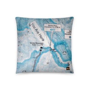You Are Here Shrine Pass Throw Pillow