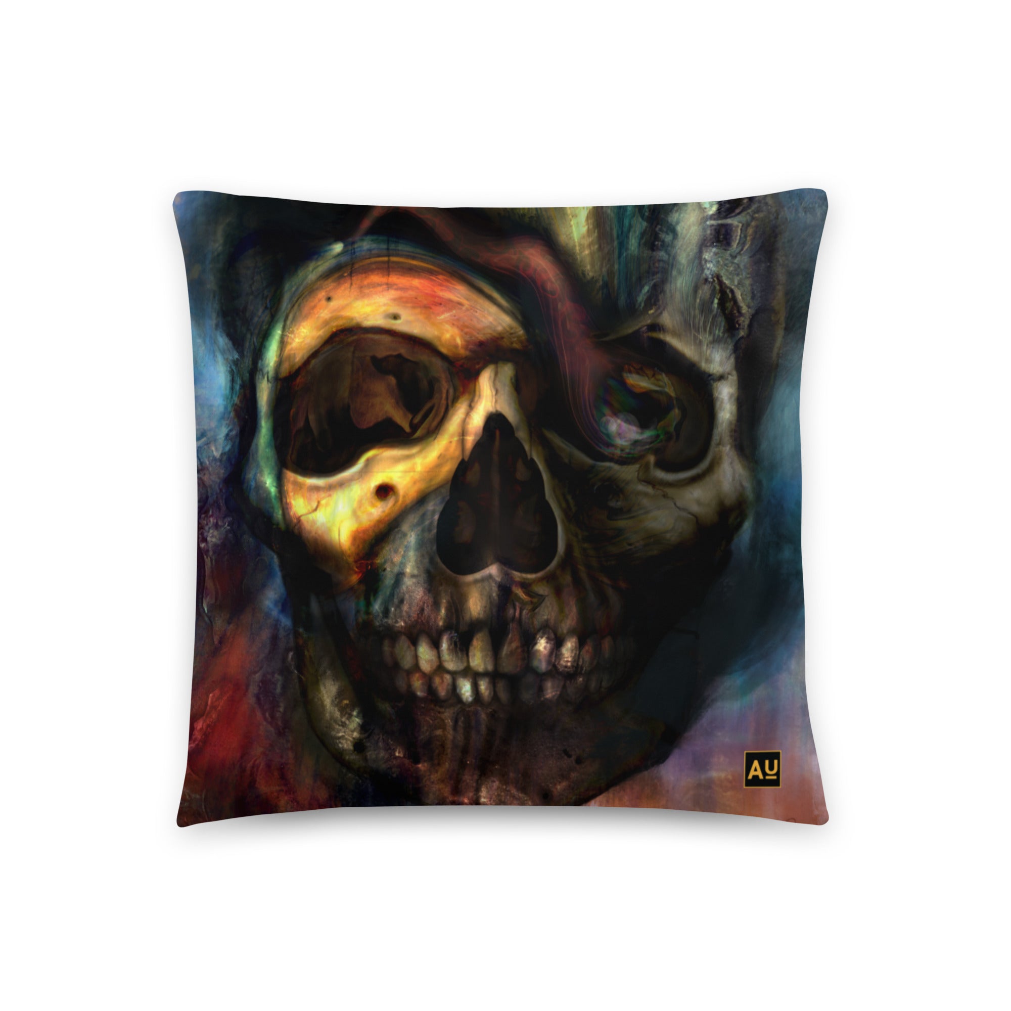 Skull Painted Throw Pillow
