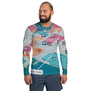 You Are Here Airport Map Men's Rash Guard