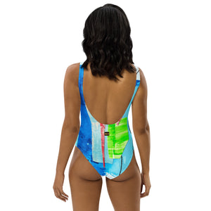 Blue Frequency One-Piece Swimsuit