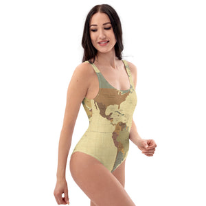 Vintage Global Influence One-Piece Swimsuit