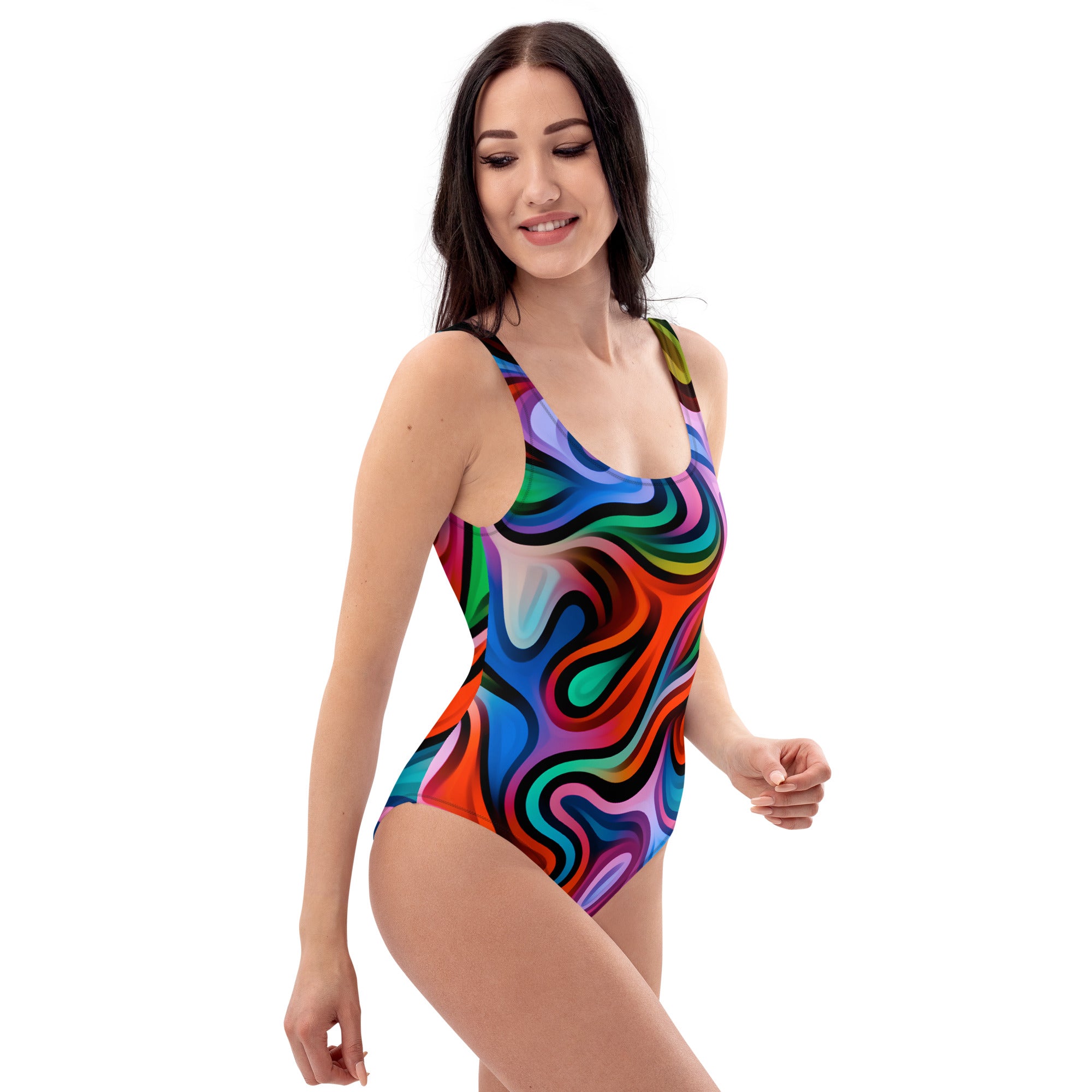 Encased One-Piece Swimsuit