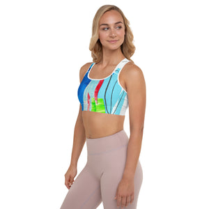 Blue Frequency Padded Sports Bra