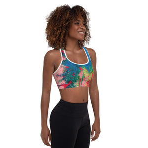 Flowing Marble Padded Sports Bra