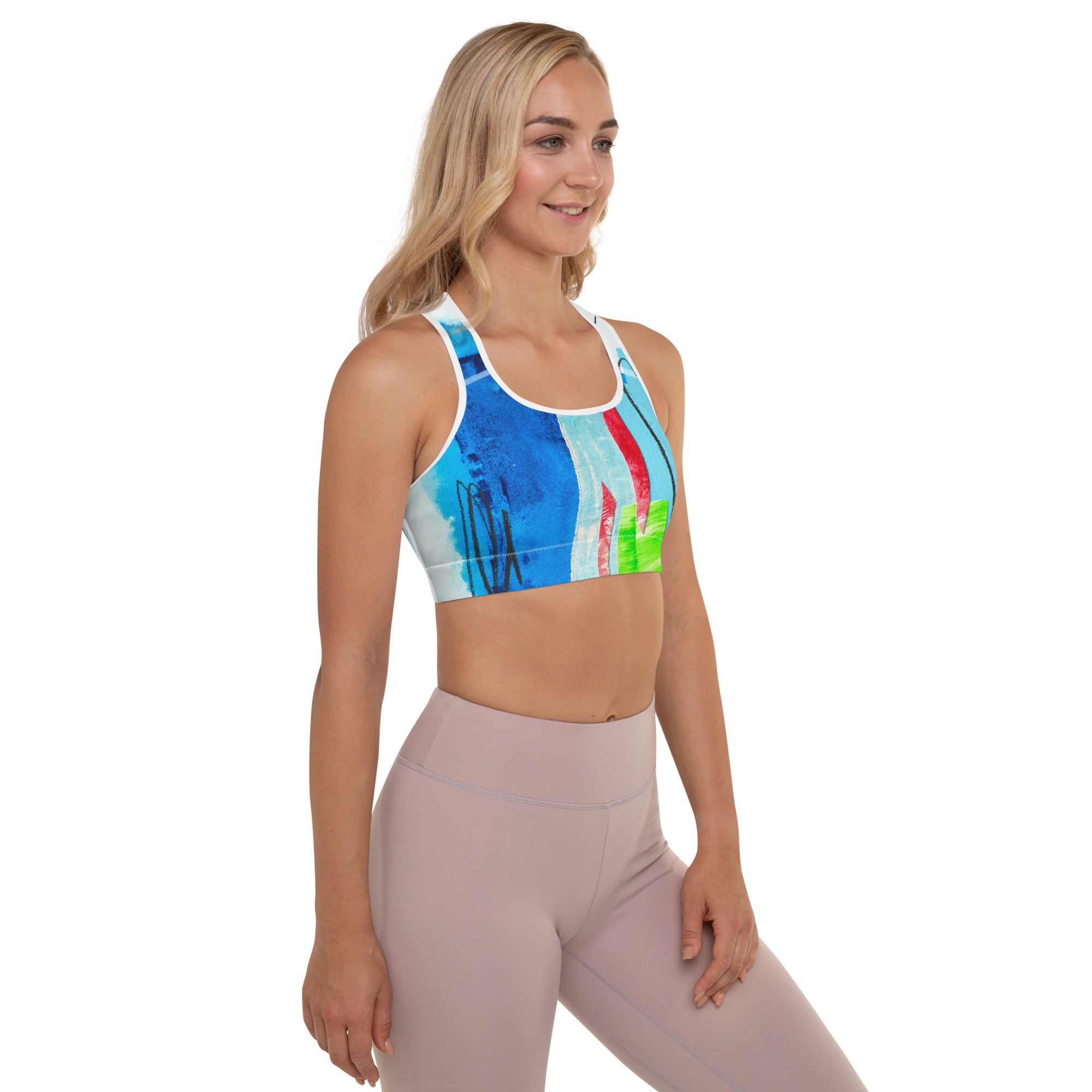 Blue Frequency Padded Sports Bra
