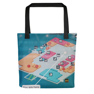 You Are Here Airport Map Tote Bag
