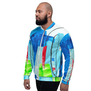 Blue Frequency Bomber Jacket