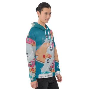 You Are Here Airport Map Hoodie