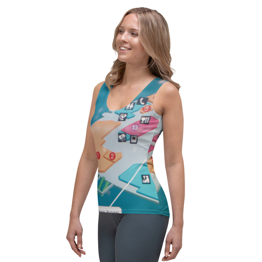 You Are Here Airport Map Tank Top