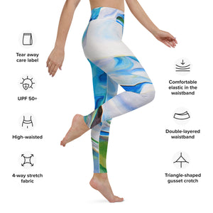 Blissfully Blue High-Waisted Yoga Leggings
