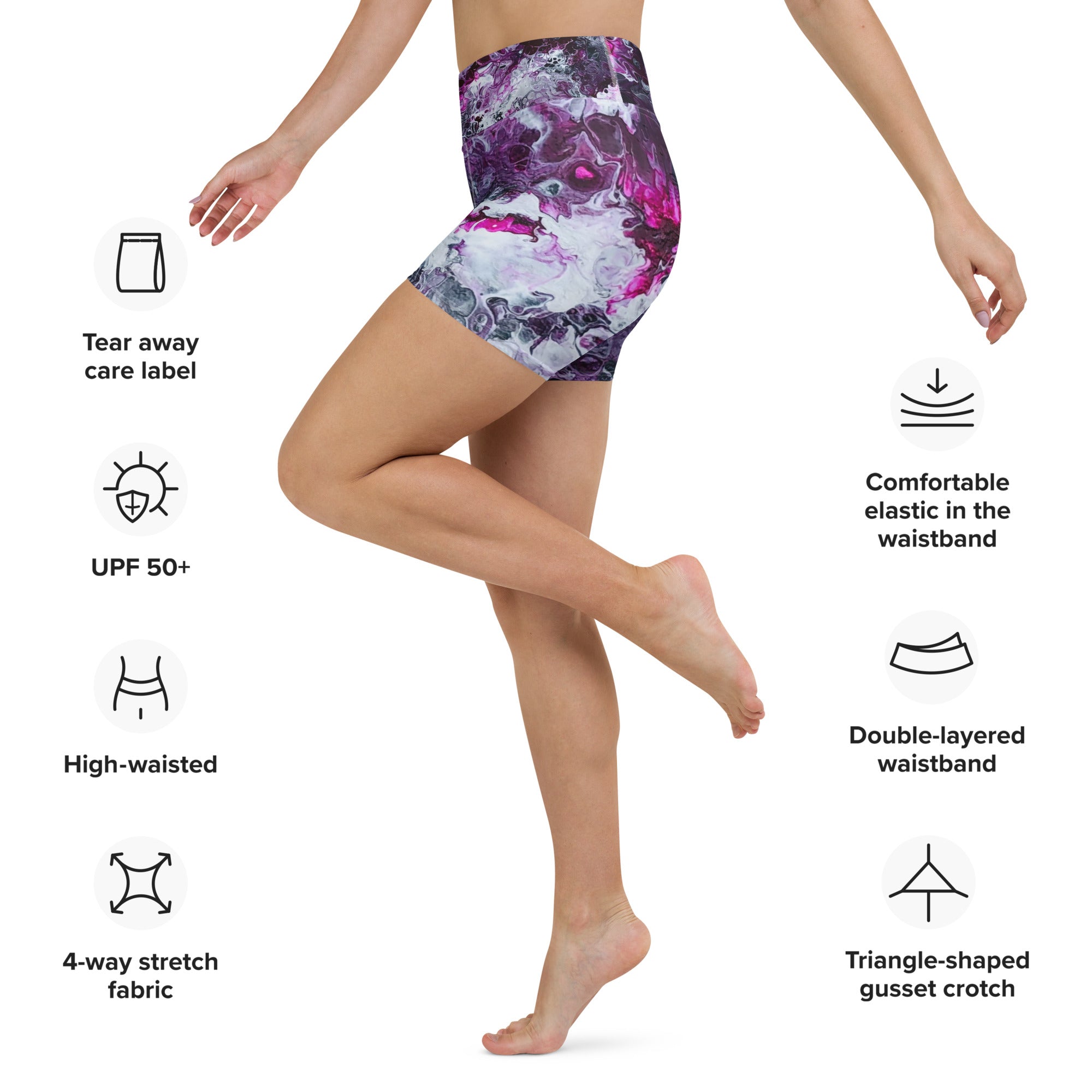 Purple Haze Yoga Shorts
