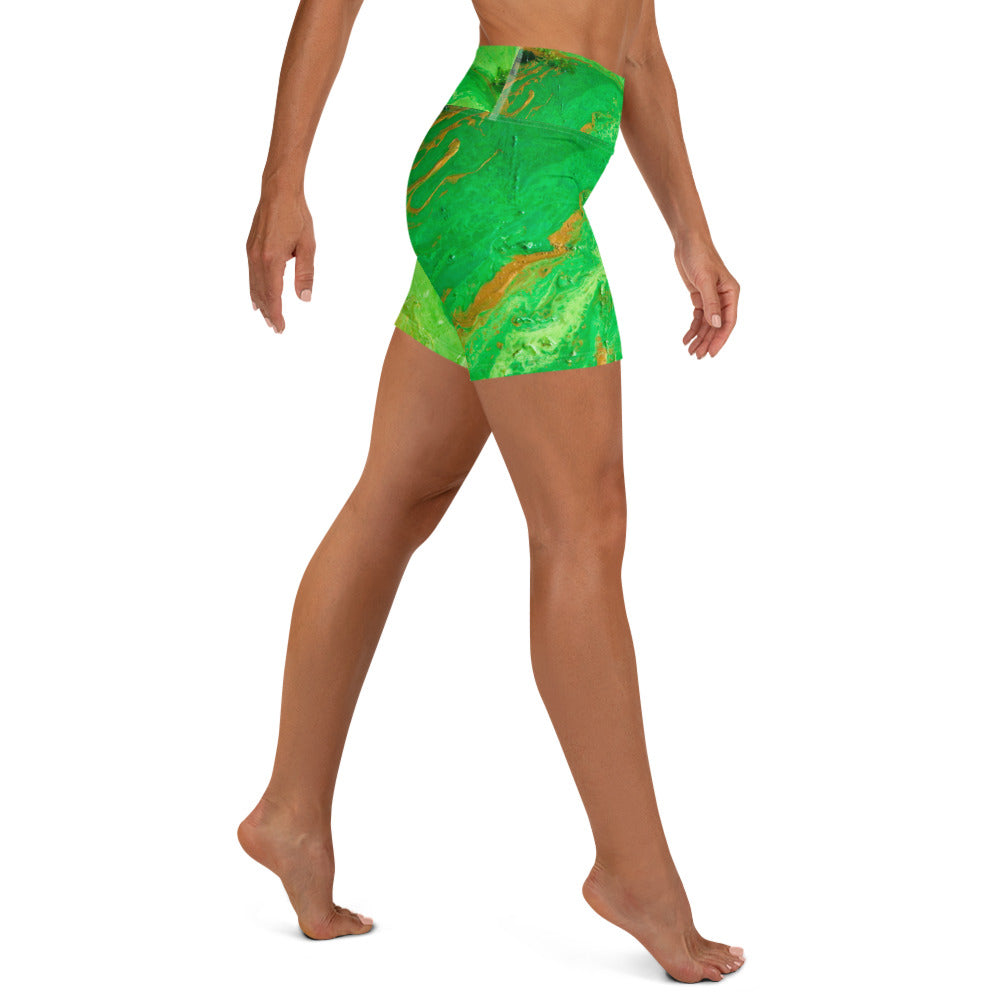 Green Agate Yoga Shorts