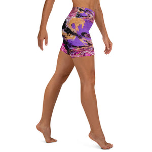 Purple Agate Yoga Shorts