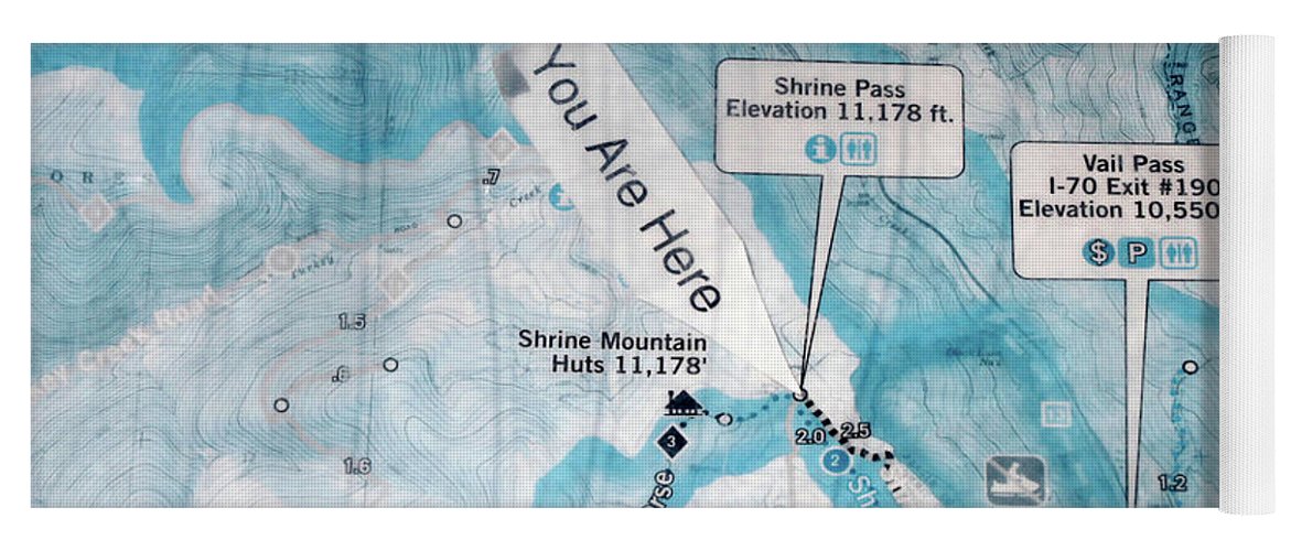 You Are Here Shrine Pass Yoga Mat